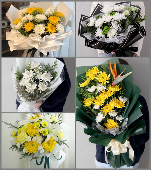 广东潮州市饶平县黄冈镇白事花束代送